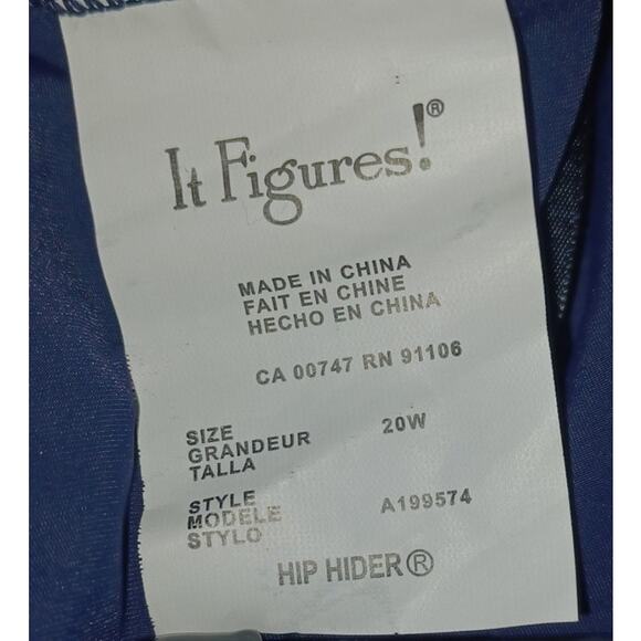 New QVC It Figures Hip Hider Swim Suit Skirt Women's 20W Navy Blue - Picture 5 of 7